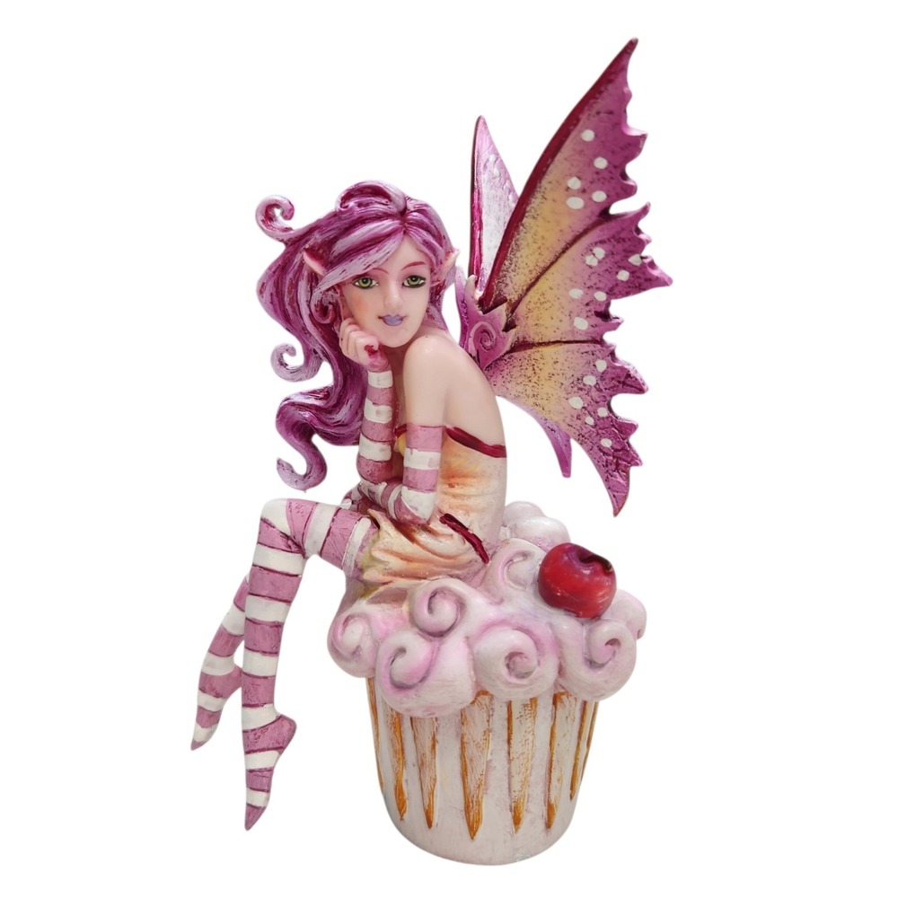 PT Pacific Trading Amy Brown Style Sweet Tooth Pink Fairy Cupcake Figurine - Picture 3 of 8